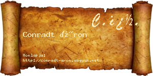 Conradt Áron névjegykártya